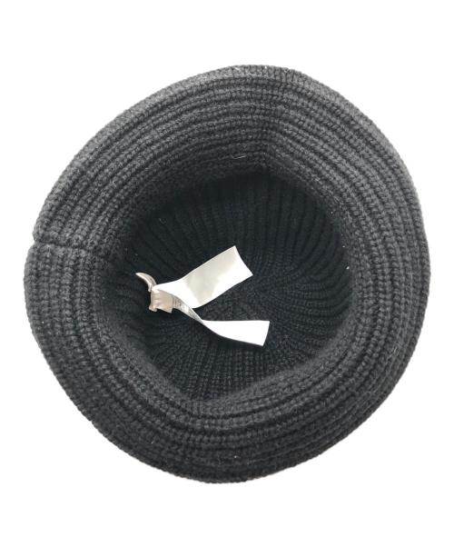 CELINE（セリーヌ）CELINE (セリーヌ) トリオンフ クロシェ ニット帽 ブラックの古着・服飾アイテム