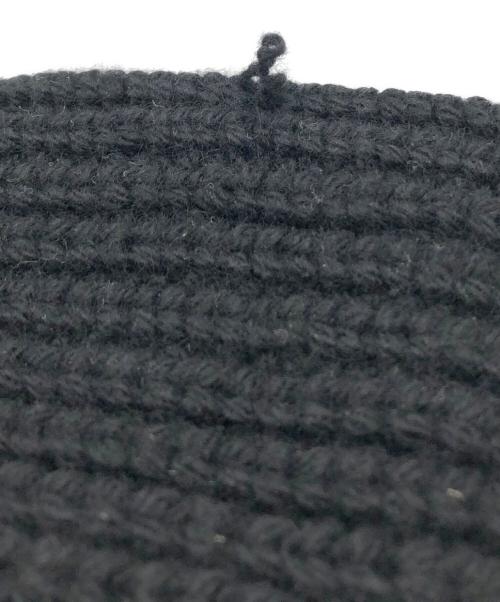 CELINE（セリーヌ）CELINE (セリーヌ) トリオンフ クロシェ ニット帽 ブラックの古着・服飾アイテム