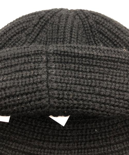 CELINE（セリーヌ）CELINE (セリーヌ) トリオンフ クロシェ ニット帽 ブラックの古着・服飾アイテム