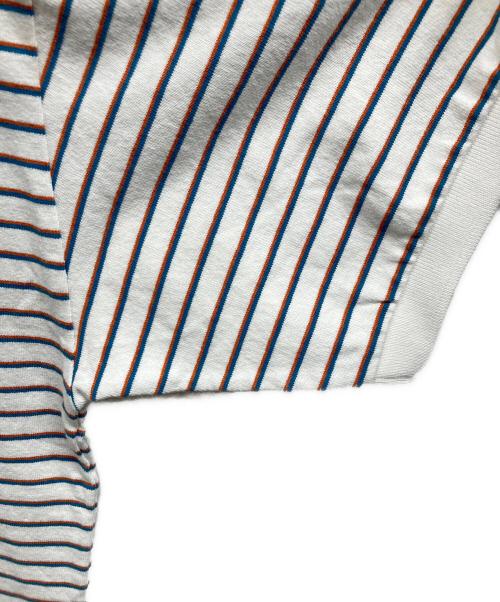 KEBOZ（ケボズ）KEBOZ (ケボズ) COLLAR BORDER S/S TEE ホワイト サイズ:XXL 未使用品の古着・服飾アイテム