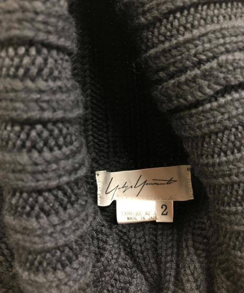 YOHJI YAMAMOTO（ヨウジヤマモト）YOHJI YAMAMOTO (ヨウジヤマモト) デザインタートルネックニット ブラック サイズ:2の古着・服飾アイテム