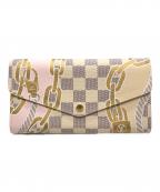 LOUIS VUITTONルイ ヴィトン）の古着「ノーティカル ポルトフォイユ・サラ」｜ホワイト