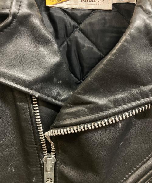 Schott（ショット）Schott (ショット) 618ダブルライダースジャケット ブラック サイズ:40の古着・服飾アイテム