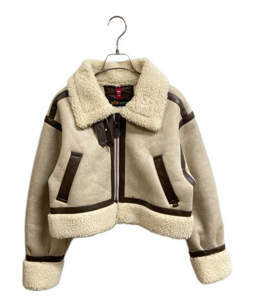 ALPHA（アルファ）ALPHA (アルファ) Snidel (スナイデル) B-3 ショートジャケット ベージュの古着・服飾アイテム