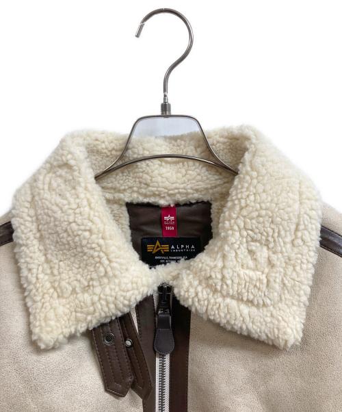 ALPHA（アルファ）ALPHA (アルファ) Snidel (スナイデル) B-3 ショートジャケット ベージュの古着・服飾アイテム