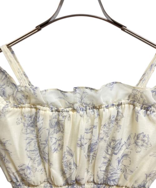 Snidel（スナイデル）Snidel (スナイデル) Sustainableオフショルギャザーワンピース ベージュの古着・服飾アイテム