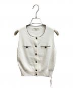 Snidelスナイデル）の古着「Sustainableニットジレプルオーバー」｜ホワイト