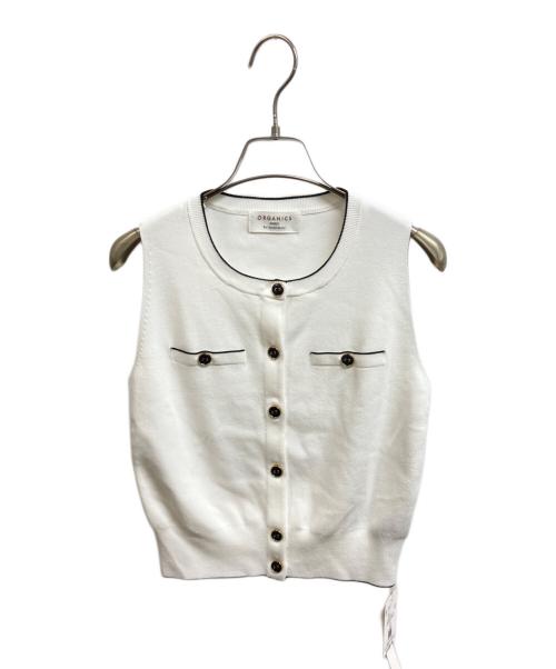 Snidel（スナイデル）Snidel (スナイデル) Sustainableニットジレプルオーバー ホワイト サイズ:S 未使用品の古着・服飾アイテム