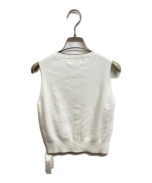 Snidel（スナイデル）Snidel (スナイデル) Sustainableニットジレプルオーバー ホワイト サイズ:S 未使用品の古着・服飾アイテム