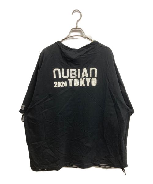 SKOOT（スクート）SKOOT (スクート) ダメージ加工プリントTシャツ ブラック サイズ:Freeの古着・服飾アイテム