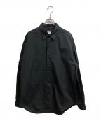 H BEAUTY&YOUTHエイチ ビューティー&ユース）の古着「Thomas Masonレギュラーカラーバルーンシャツ」｜ブラック