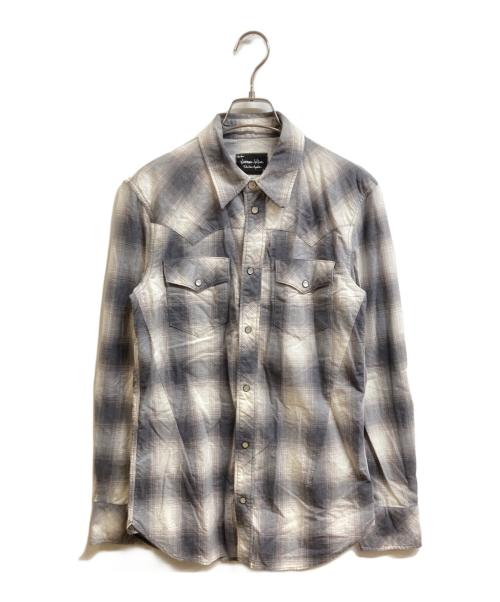 NUMBER (N)INE（ナンバーナイン）NUMBER (N)INE (ナンバーナイン) オンブレチェックウエスタンシャツ グレー サイズ:2の古着・服飾アイテム
