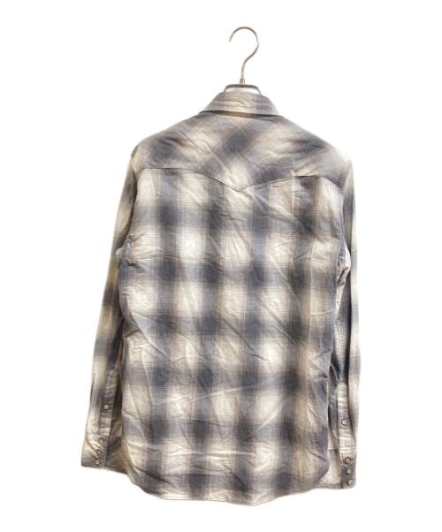 NUMBER (N)INE（ナンバーナイン）NUMBER (N)INE (ナンバーナイン) オンブレチェックウエスタンシャツ グレー サイズ:2の古着・服飾アイテム