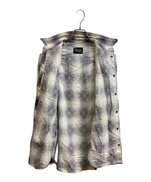 NUMBER (N)INE（ナンバーナイン）NUMBER (N)INE (ナンバーナイン) オンブレチェックウエスタンシャツ グレー サイズ:2の古着・服飾アイテム