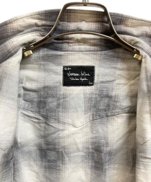 NUMBER (N)INE（ナンバーナイン）NUMBER (N)INE (ナンバーナイン) オンブレチェックウエスタンシャツ グレー サイズ:2の古着・服飾アイテム