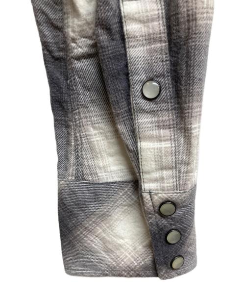 NUMBER (N)INE（ナンバーナイン）NUMBER (N)INE (ナンバーナイン) オンブレチェックウエスタンシャツ グレー サイズ:2の古着・服飾アイテム