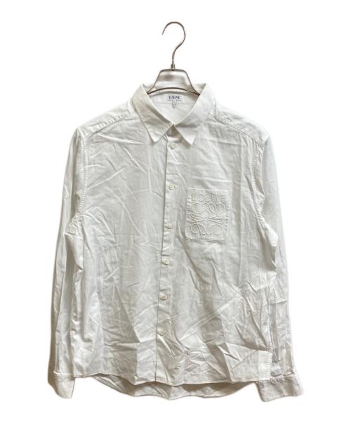LOEWE（ロエベ）LOEWE (ロエベ) ANAGRAM POCKET SHIRT ホワイト サイズ:40の古着・服飾アイテム