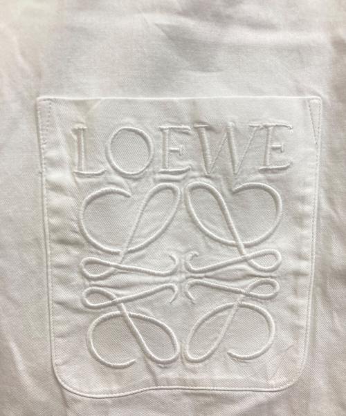LOEWE（ロエベ）LOEWE (ロエベ) ANAGRAM POCKET SHIRT ホワイト サイズ:40の古着・服飾アイテム