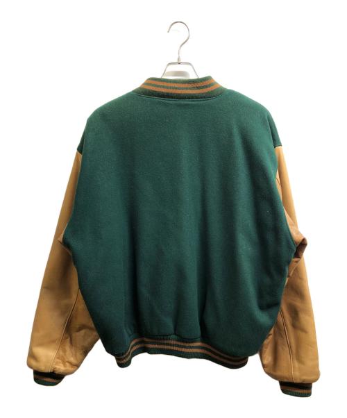 BROOKS BROTHERS（ブルックスブラザーズ）BROOKS BROTHERS (ブルックスブラザーズ) 袖革スタジャン グリーン サイズ:XLの古着・服飾アイテム