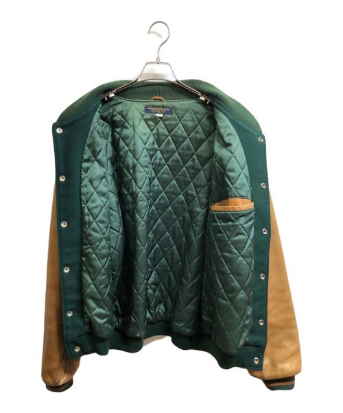 BROOKS BROTHERS（ブルックスブラザーズ）BROOKS BROTHERS (ブルックスブラザーズ) 袖革スタジャン グリーン サイズ:XLの古着・服飾アイテム