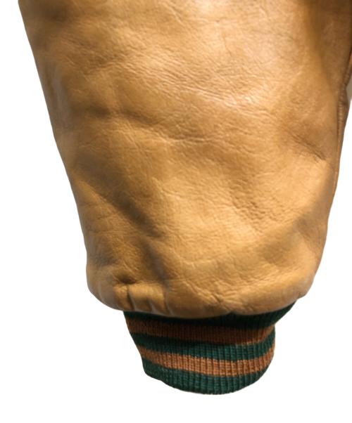 BROOKS BROTHERS（ブルックスブラザーズ）BROOKS BROTHERS (ブルックスブラザーズ) 袖革スタジャン グリーン サイズ:XLの古着・服飾アイテム