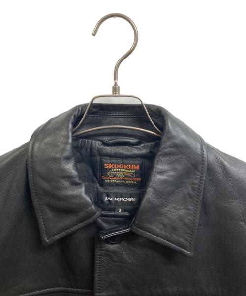 skookum（スクーカム）SKOOKUM (スクーカム) JACKROSE (ジャックローズ) LAMB LEATHER CAR COAT ブラック サイズ:3の古着・服飾アイテム