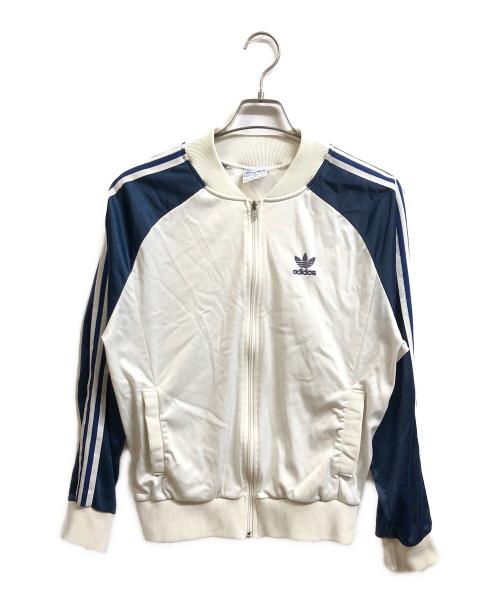 adidas（アディダス）adidas (アディダス) トラックジャケット ブルー×ホワイト サイズ:Mの古着・服飾アイテム