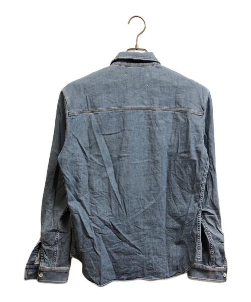 Maison Martin Margiela（メゾンマルタンマルジェラ）Maison Martin Margiela (メゾンマルタンマルジェラ) 15ss デニムウエスタンシャツ インディゴ サイズ:44の古着・服飾アイテム