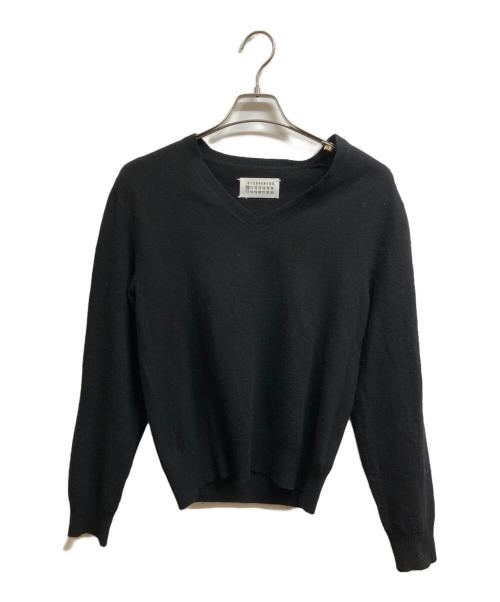 MARTIN MARGIELA（マルタン・マルジェラ）Martin Margiela (マルタン・マルジェラ) Vネック ウールニット ブラック サイズ:Sの古着・服飾アイテム