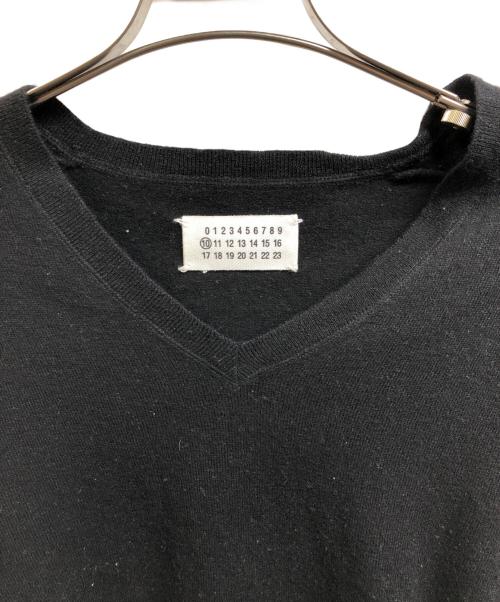 MARTIN MARGIELA（マルタン・マルジェラ）Martin Margiela (マルタン・マルジェラ) Vネック ウールニット ブラック サイズ:Sの古着・服飾アイテム