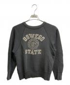 Championチャンピオン）の古着「60s OSWEGO STATE カレッジロゴスウェット」｜ブラック