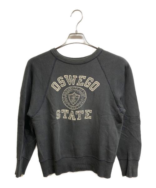 Champion（チャンピオン）Champion (チャンピオン) 60s OSWEGO STATE カレッジロゴスウェット ブラック サイズ:Sの古着・服飾アイテム