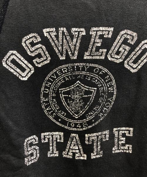 Champion（チャンピオン）Champion (チャンピオン) 60s OSWEGO STATE カレッジロゴスウェット ブラック サイズ:Sの古着・服飾アイテム
