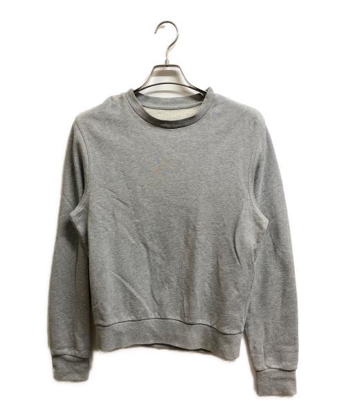 Maison Margiela（メゾンマルジェラ）Maison Margiela (メゾンマルジェラ) エルボーパッチ プルオーバースウェット グレー サイズ:44の古着・服飾アイテム