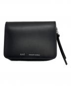 AMI Alexandre Mattiussiアミアレクサンドルマテュッシ）の古着「ロゴプリント コンパクトウォレット」｜ブラック