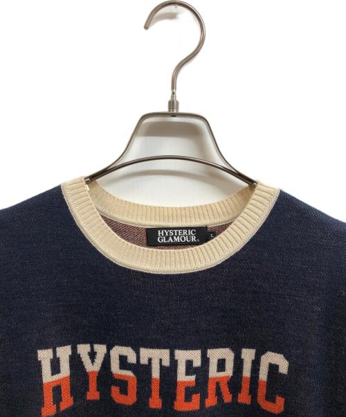 Hysteric Glamour（ヒステリックグラマー）Hysteric Glamour (ヒステリックグラマー) ジャガードニット ネイビー サイズ:Lの古着・服飾アイテム