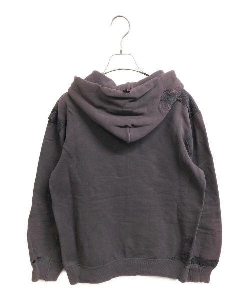hysteric（ヒステリック）Hysteric (ヒステリック) グランジ加工ジップパーカー グレー サイズ:Freeの古着・服飾アイテム