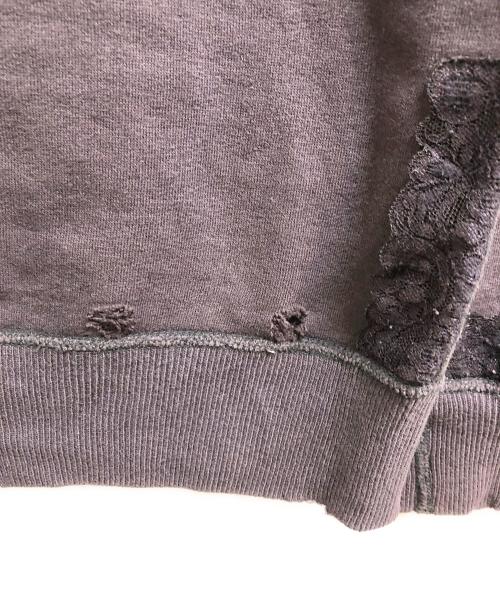hysteric（ヒステリック）Hysteric (ヒステリック) グランジ加工ジップパーカー グレー サイズ:Freeの古着・服飾アイテム