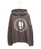 NUMBER (N)INEナンバーナイン）の古着「穴開きスカルパーカー」｜ボルドー