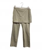 ISSEY MIYAKE FETEイッセイミヤケフェット）の古着「レイヤードパンツ」｜ベージュ