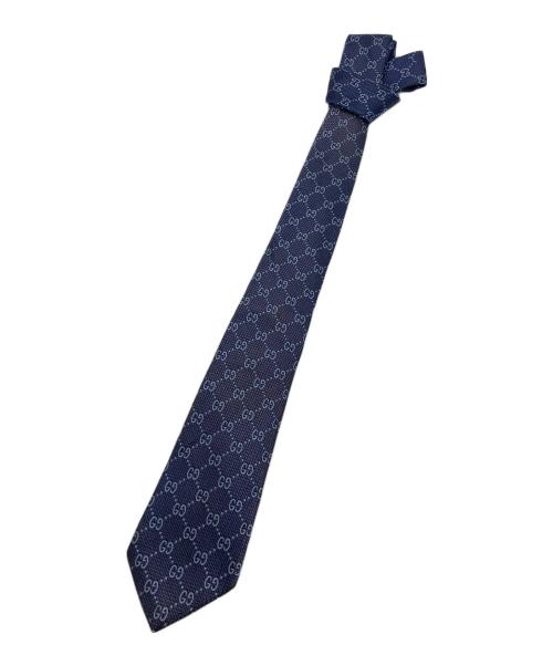GUCCI（グッチ）GUCCI (グッチ) GG柄ネクタイ ネイビー サイズ:不明の古着・服飾アイテム