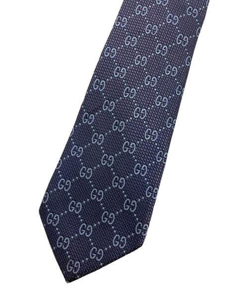 GUCCI（グッチ）GUCCI (グッチ) GG柄ネクタイ ネイビー サイズ:不明の古着・服飾アイテム