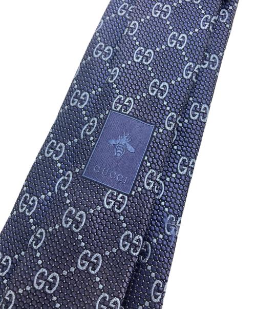 GUCCI（グッチ）GUCCI (グッチ) GG柄ネクタイ ネイビー サイズ:不明の古着・服飾アイテム