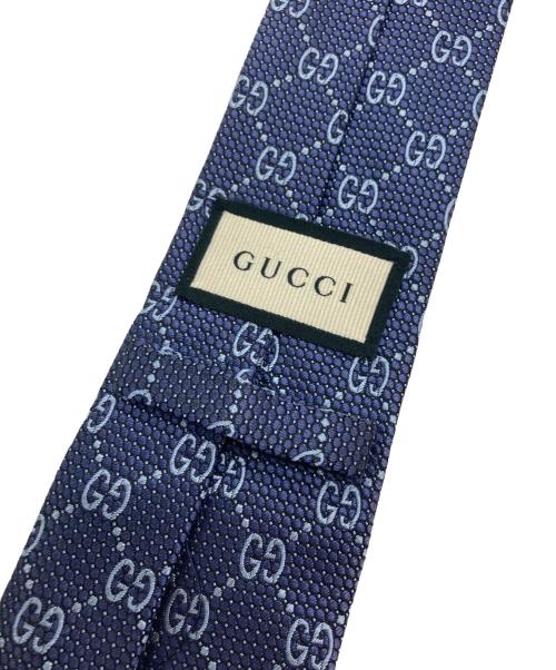 GUCCI（グッチ）GUCCI (グッチ) GG柄ネクタイ ネイビー サイズ:不明の古着・服飾アイテム