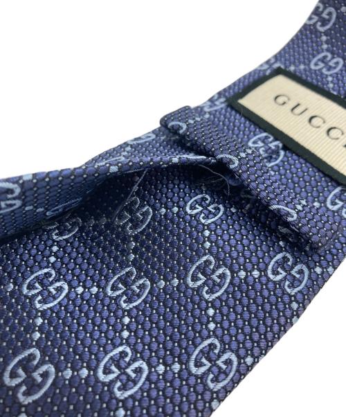 GUCCI（グッチ）GUCCI (グッチ) GG柄ネクタイ ネイビー サイズ:不明の古着・服飾アイテム
