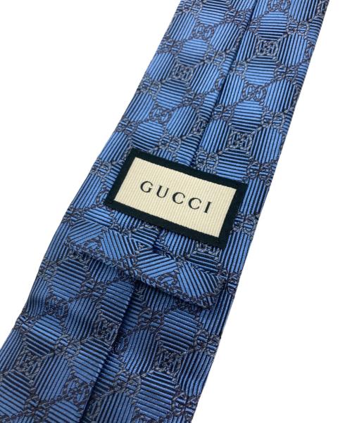 GUCCI（グッチ）GUCCI (グッチ) GG柄ネクタイ ブルー サイズ:不明の古着・服飾アイテム