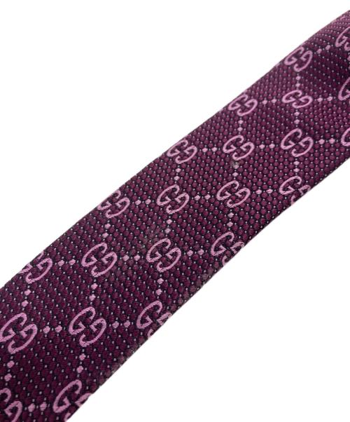 GUCCI（グッチ）GUCCI (グッチ) GG柄ネクタイ パープル サイズ:ーの古着・服飾アイテム
