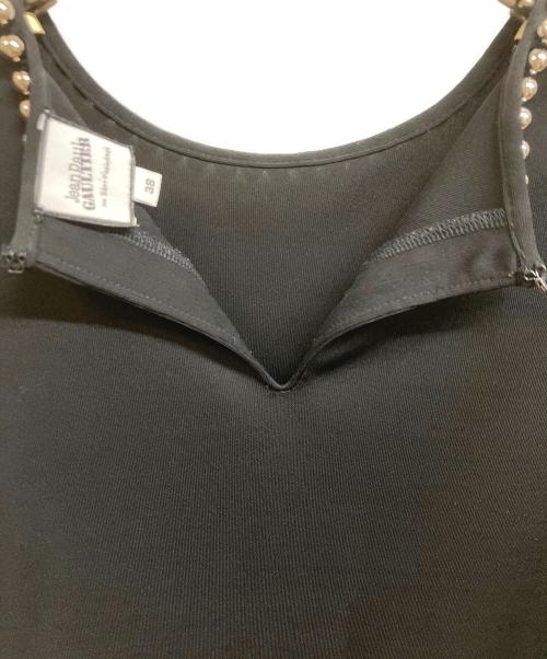 Jean Paul GAULTIER（ジャンポールゴルチェ）Jean Paul GAULTIER (ジャンポールゴルチェ) ポールネックチェーンカットソー ブラック サイズ:38の古着・服飾アイテム