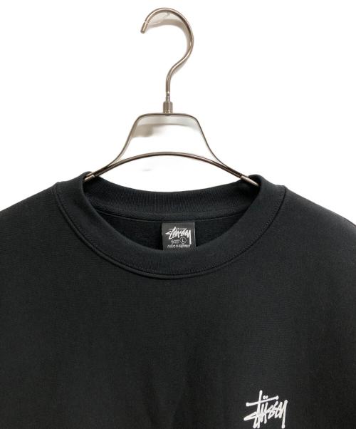 stussy（ステューシー）stussy (ステューシー) プリントスウェット ブラック サイズ:Lの古着・服飾アイテム