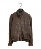 EMMETIエンメティ）の古着「パンチングゴートレザージャケット」｜ブラウン